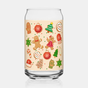 Verre Canette Cookies de Noël
