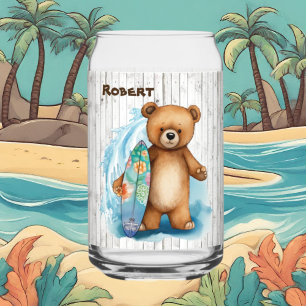 Verre Canette Cool beach house ours ajouter le nom