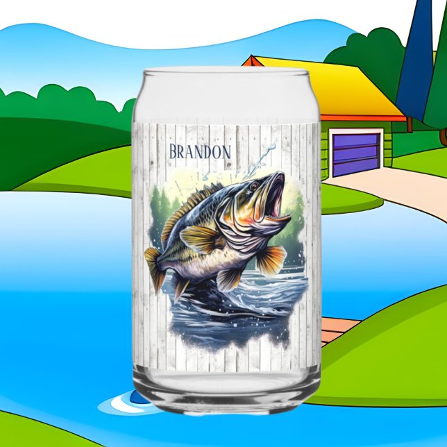 Verre Canette Cool camper lake house les amateurs de pêche ajout (Créateur téléchargé)
