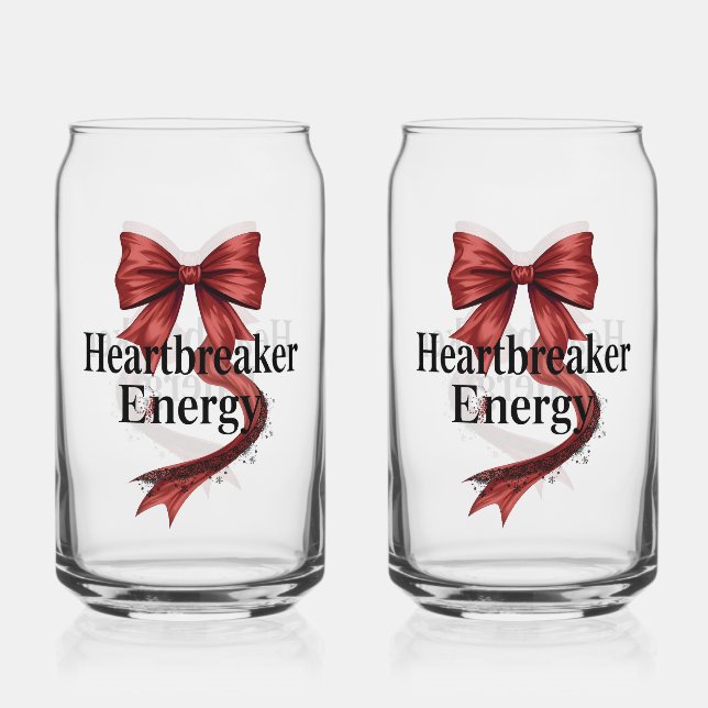 Verre Canette Coquette Baddie Aesthetic with Red Ribbon (Recto)