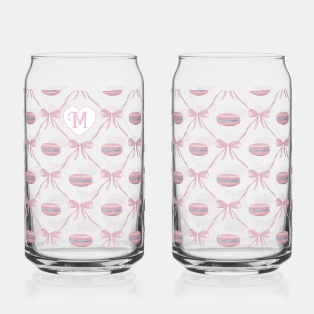 Verre Canette Coquette première fille rose personnalisée Bow & M (Gauche)