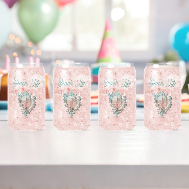 Verre Canette Coquille de Conque "Vie de Plage"  (Insitu (Anniversaire))