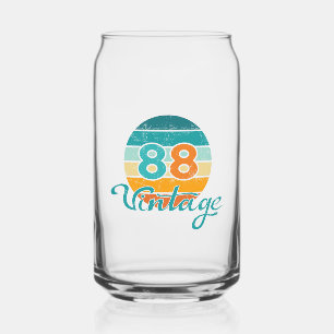 Verre Canette Coucher de soleil rétro 88 Vintage en détresse