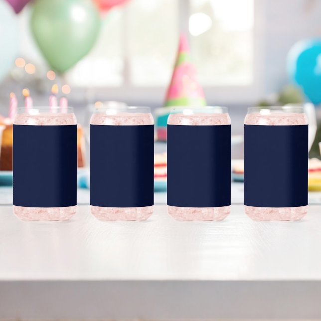 Verre Canette Couleur solide bleu marine de minuit (Insitu (Anniversaire))