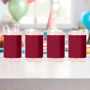 Verre Canette Couleur solide bordeaux