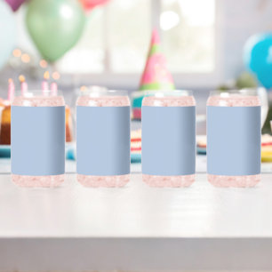 Verre Canette Couleur uni bleu clair en acier