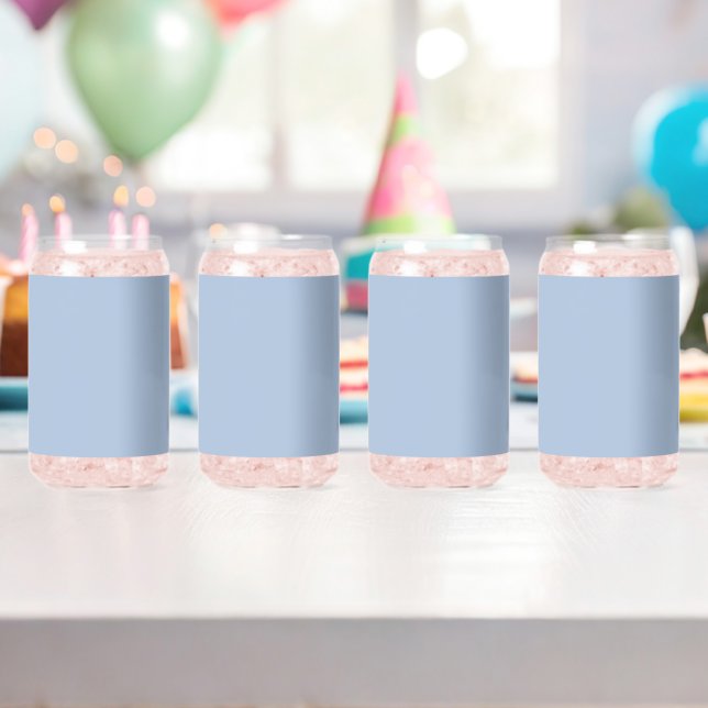 Verre Canette Couleur uni bleu clair en acier (Insitu (Anniversaire))