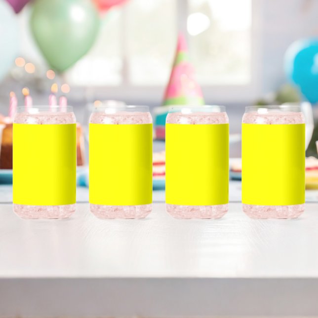 Verre Canette Couleur uni jaune néon (Insitu (Anniversaire))