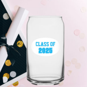 Verre Canette Couleurs de l'école bleu et blanc ciel Année