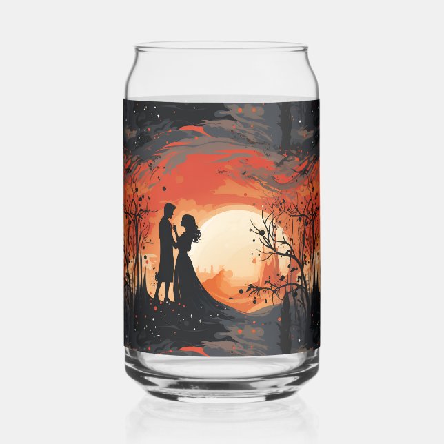 Verre Canette Couple amoureux  (Recto)