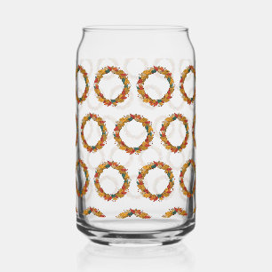 Verre Canette Couronne de feuilles automnales