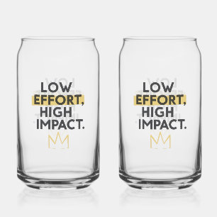 Verre Canette Couronne minimaliste "Faible effort, impact élevé"