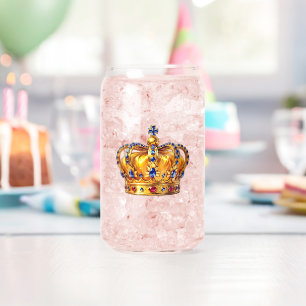 Verre Canette Couronne royale en or