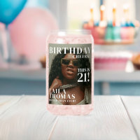 Couverture de magazine de fête d'anniversaire pers