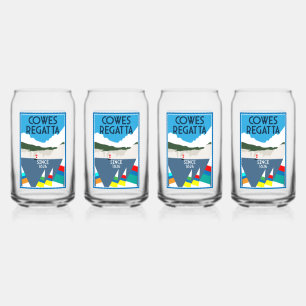 Verre Canette Cowes île de Wight Yacht Regatta