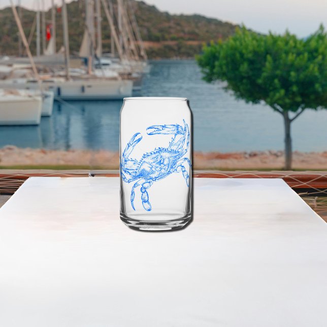 Verre Canette crabe bleu vintage (Créateur téléchargé)