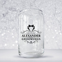 Cravate noire Groomsman prise