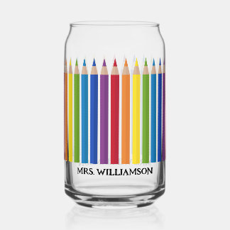 Verre Canette Crayon enseignant coloré