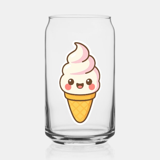 Verre Canette Crème glacée Kawaii douce (Verso)