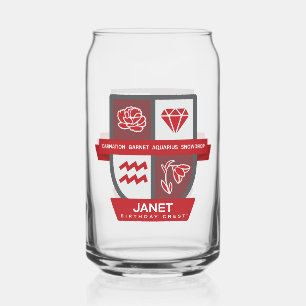 Verre Canette Crest d'anniversaire du Verseau™ pour 20-31 janvie