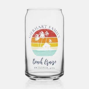 Verre Canette Croisière de vacances en famille sur la plage Souv
