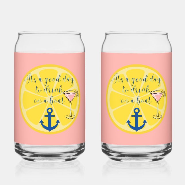 Verre Canette Croisière en bateau (Recto)