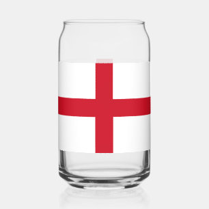 Verre Canette Croix de St George ~ Drapeau d'Angleterre