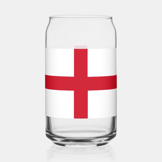 Verre Canette Croix de St George ~ Drapeau d'Angleterre (Recto)