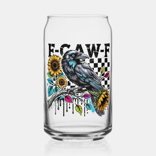 Verre Canette Crow Raven F-CAW-F Drôle Halloween