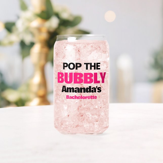 Verre Canette Custom Pop The Bubbly Bachelorette Party Faveurs (Insitu (Mariage))