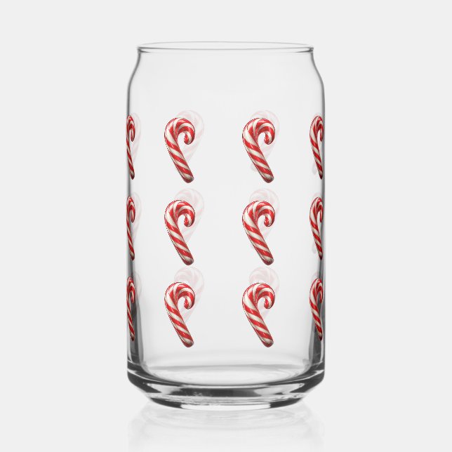 Verre Canette Cute Candy Cane Pattern Christmas  (Recto)