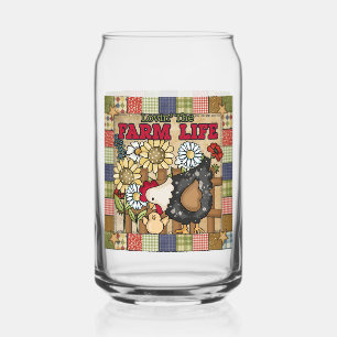 Verre Canette Cute Country ferme de volaille