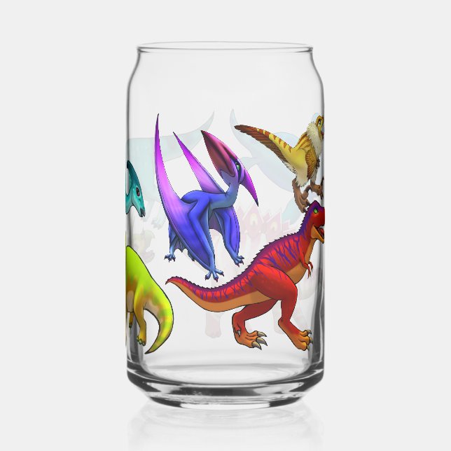 Verre Canette Cute Prehistoric drinking glass (Verso)