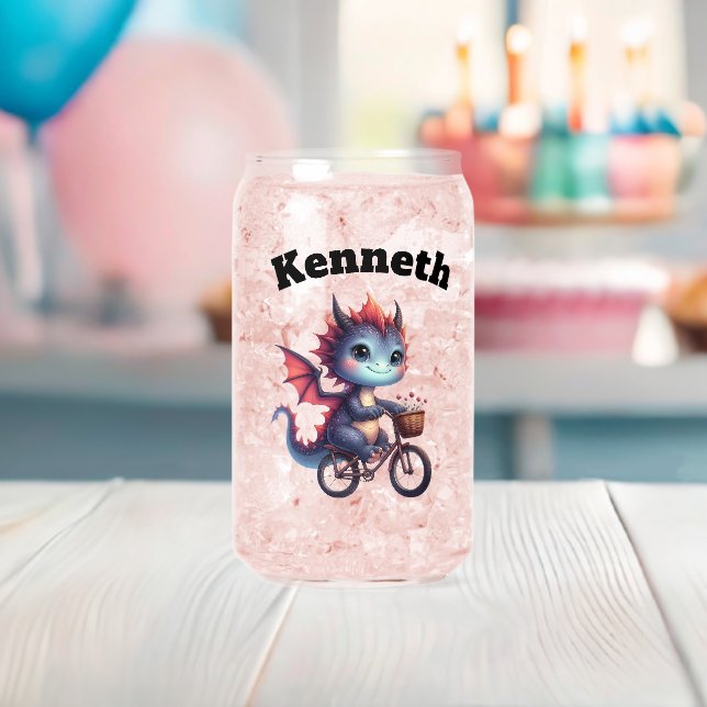 Verre Canette Cycles de dragon de bébé au printemps (Insitu (Baby Shower))