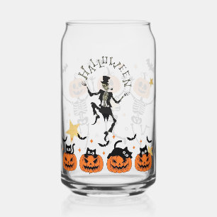 Verre Canette "Danses de squelettes et citrouilles de Halloween