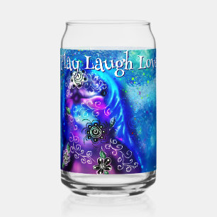 Verre Canette Dauphin Joue Rire Amour Peinture Fantaisiste Art