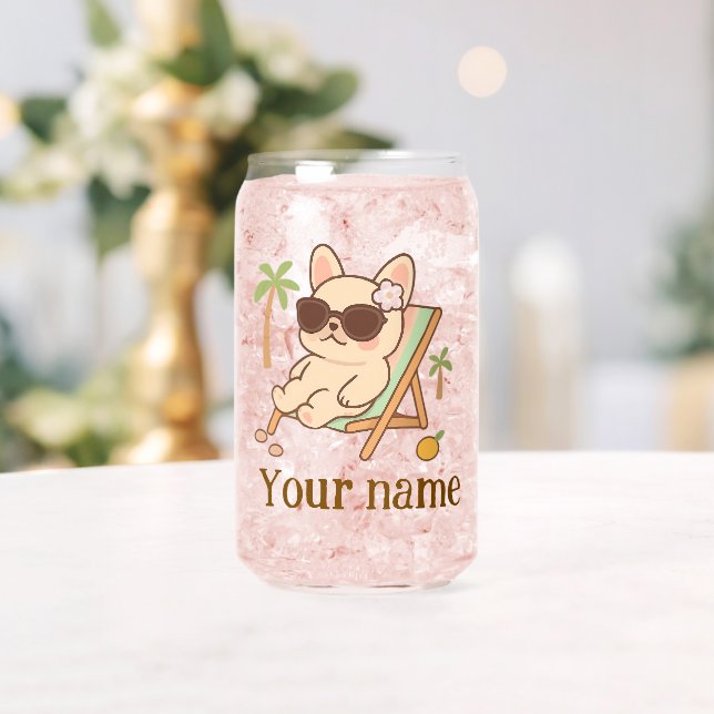 Verre Canette de Plage Personnalisé pour Chien (Insitu (Mariage))