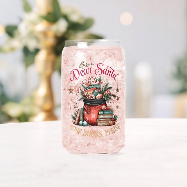 Verre Canette Dear Santa, More Books Please  (Insitu (Mariage))