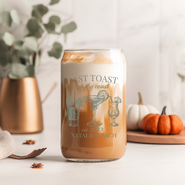 Verre Canette Dernier Toast Sur La Côte Beach Bachelorette Party (Créateur téléchargé)