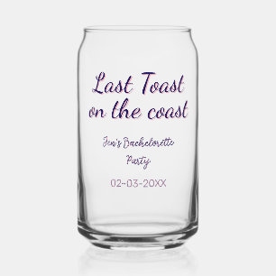 VERRE CANETTE DERNIER TOAST SUR LA CÔTE FÊTE DE FILLE À MARIER B