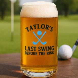 Verre Canette Dernier Tour de Swing avant le Golf Bachelor