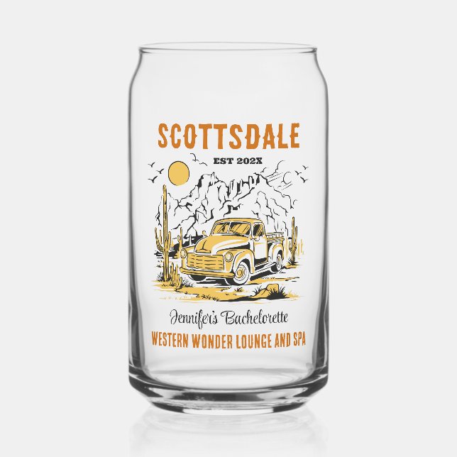 Verre Canette Desert Bachelorette Party Girls Week-end personnal (Recto)