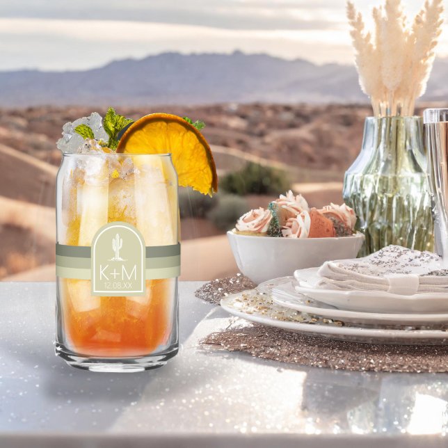 Verre Canette Desert Vibes Mariage Sage ID1019 (Créateur téléchargé)