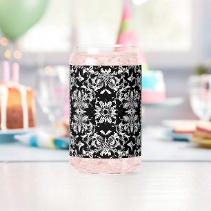 Verre Canette Design botanique noir audacieux : Nature frappante