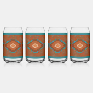 Verre Canette Design de diamant Turquoise du sud-ouest des Canyo
