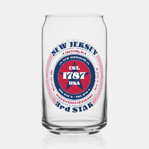 Verre Canette Design de typographie du New Jersey patriotique