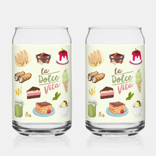 Verre Canette Desserts Italiens Sucreries