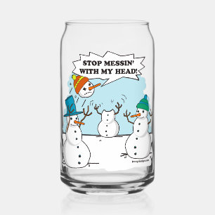 Verre Canette Dessin amusant de Snowman