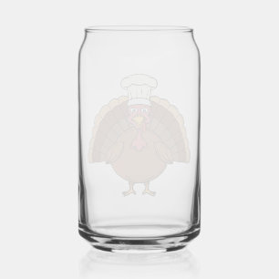 Verre Canette Dessin animé dinde de chef Thanksgiving