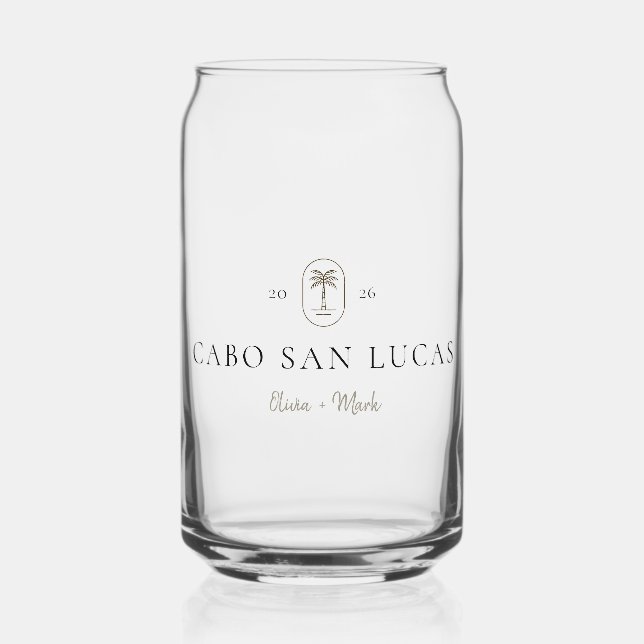 Verre Canette Destination de week-end de mariage tropical person (Verso)